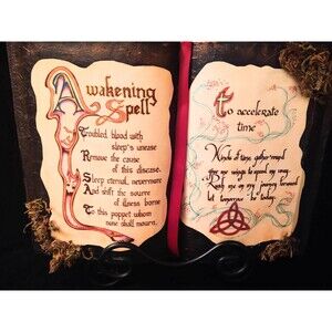 AWAKENING Spell ACCELERATE TIME Spell Book Halloween Spooky Witch Spell Decor